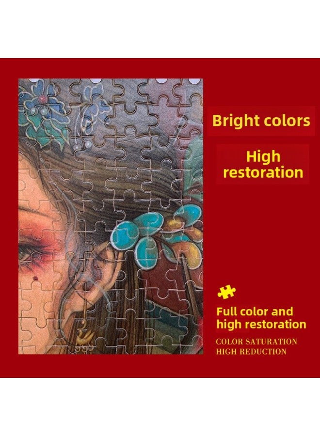 National Tide Jigsaw Puzzle Toys 1000 Pieces Of Wooden Adult Wooden Culture And Art Actors Rosefinch Boxed Jigsaw Puzzle Wholesale-Color:GC1000-863-Dunhuang Dancer-Wooden - Image 5